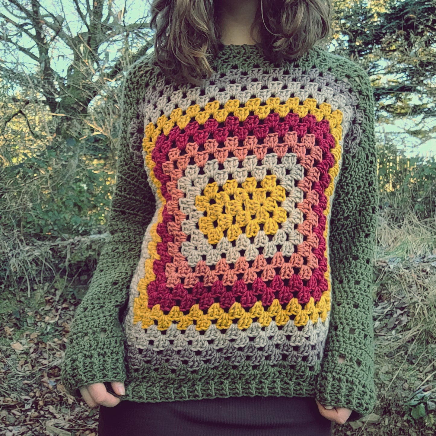 TILDA Jumper. Mossy Autumn. Made in England.