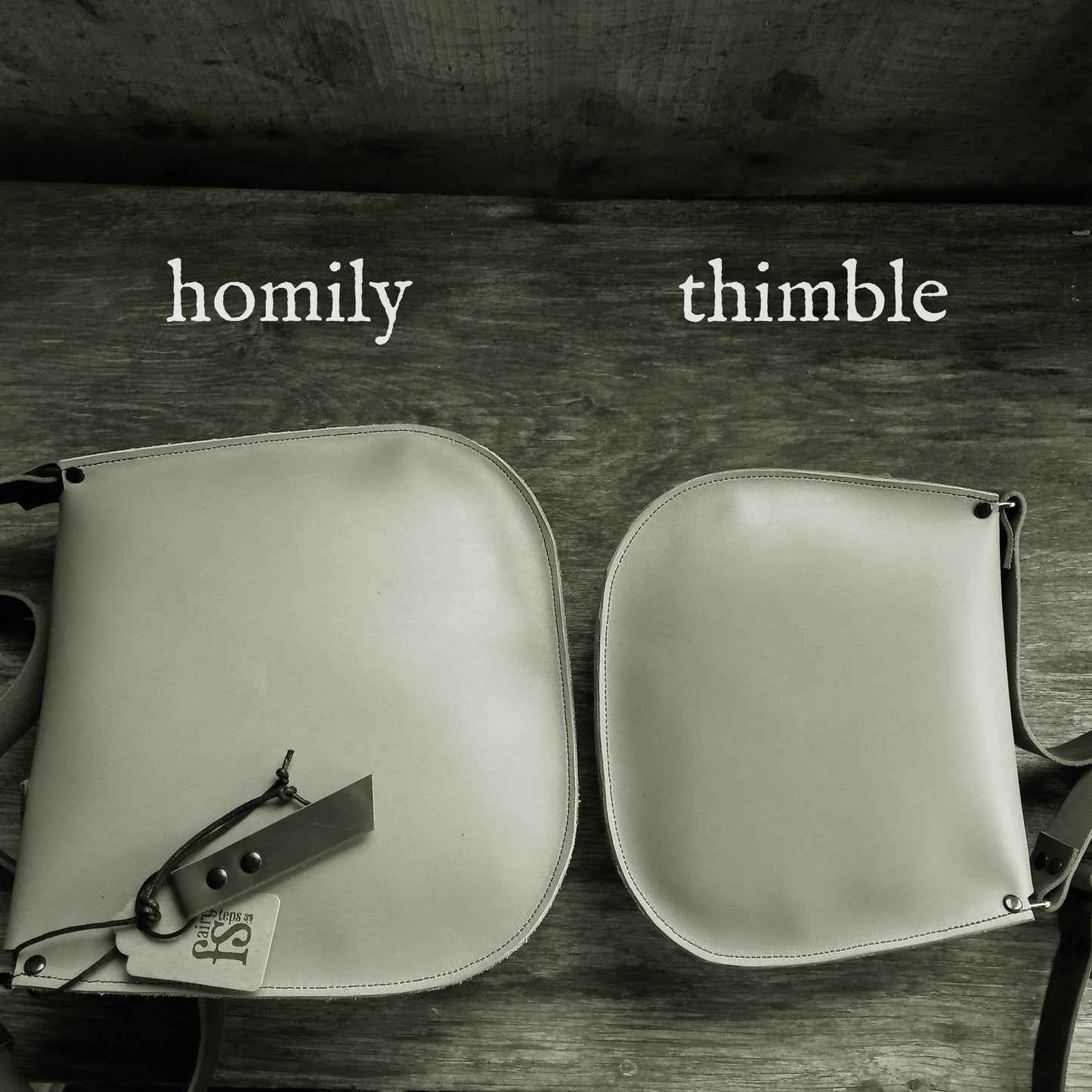 HOMILY Bags. View Stock.