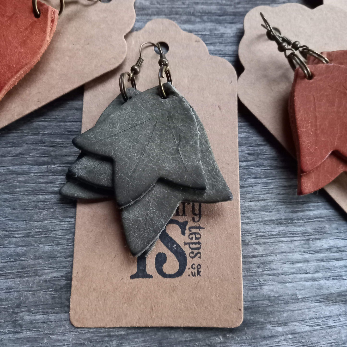 IVY LEAF Earrings. View Stock.