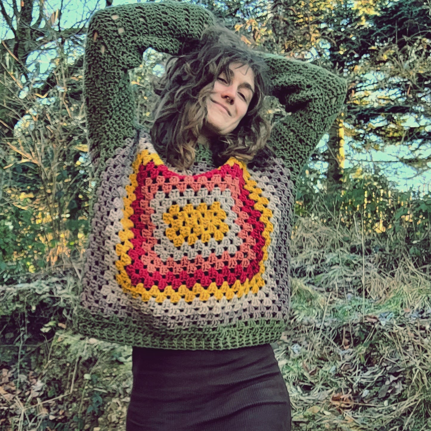TILDA Jumper. Mossy Autumn. Made in England.
